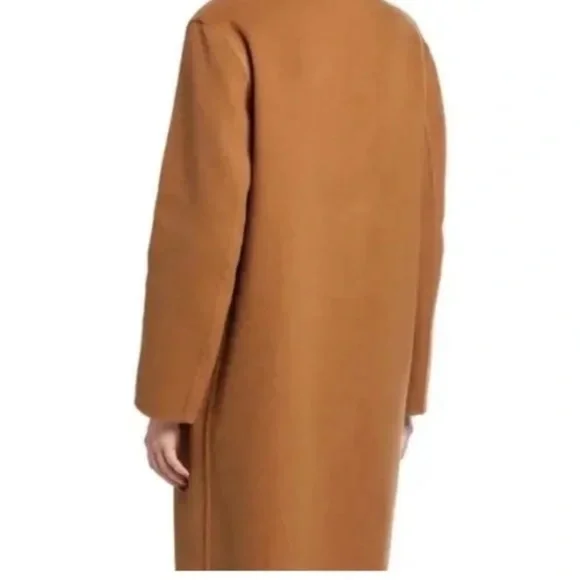 Burberry Women Tisbury Exploded Check Reversible Wool Coat Jacket Black Beige